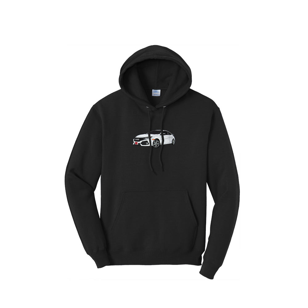 Custom Car Embroidered on Hoodie, Car Lovers Sweater,. Car Racing Gift