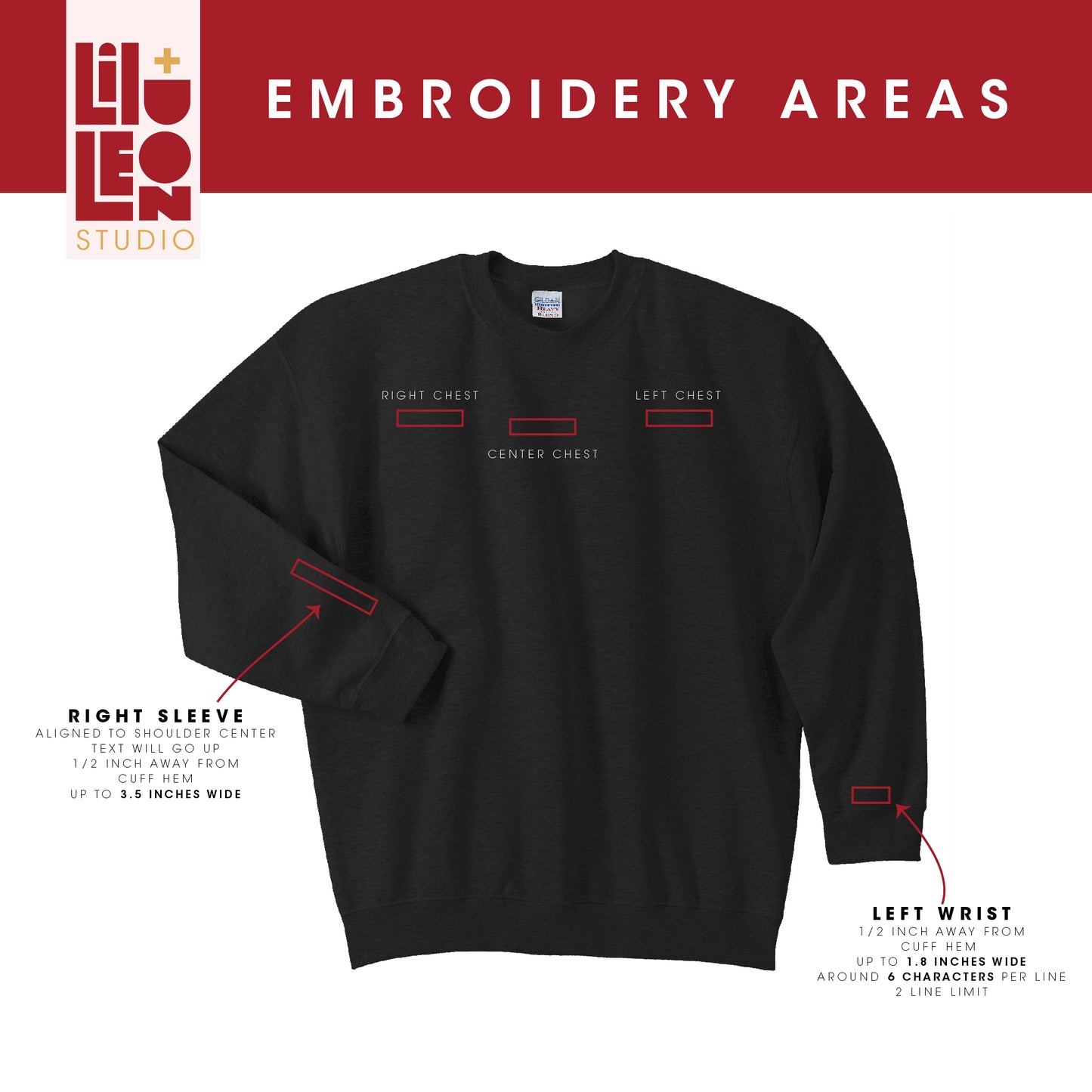 Anniversary Crewneck Block Font