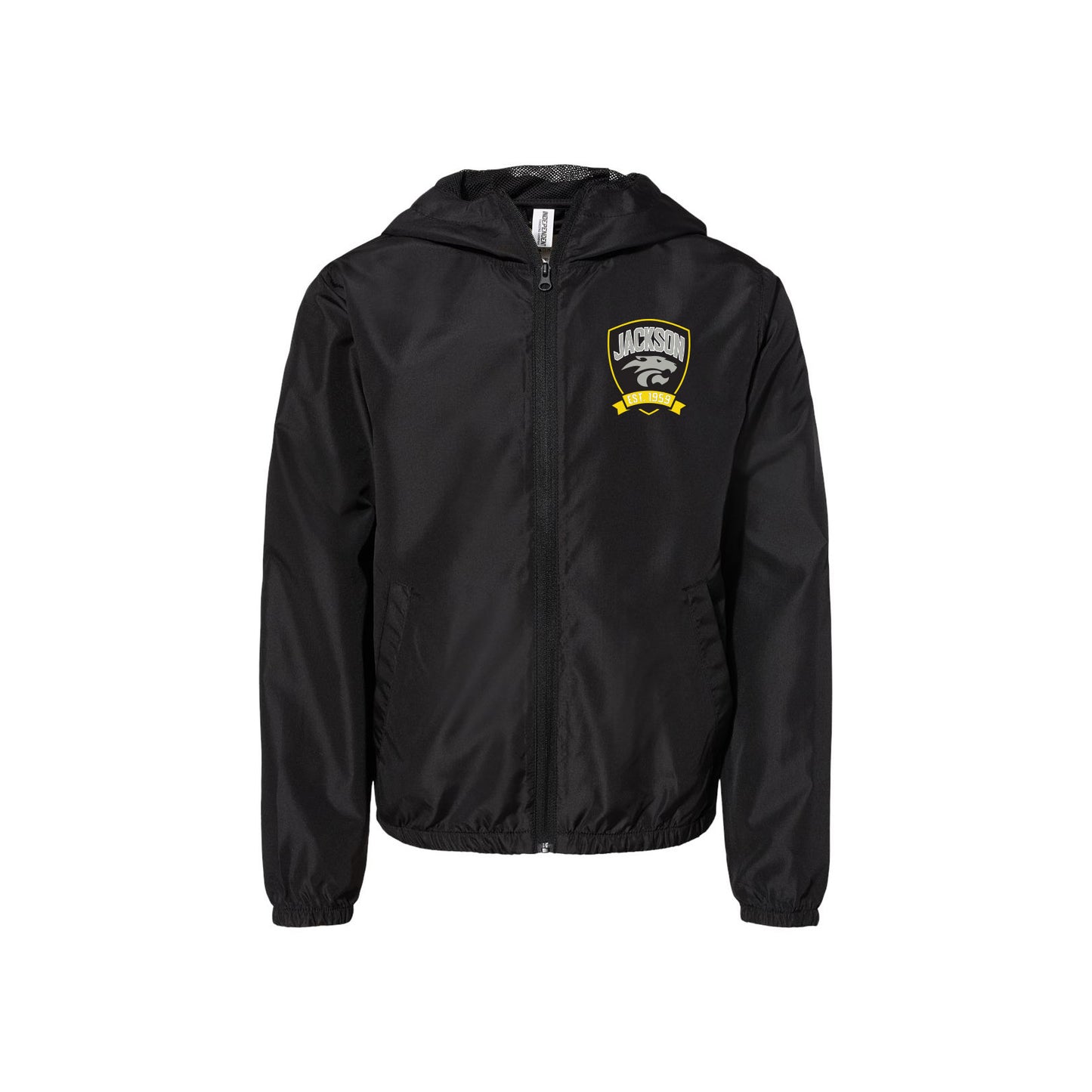 Lightweight Windbreaker Full Zip Jacket Embroidered