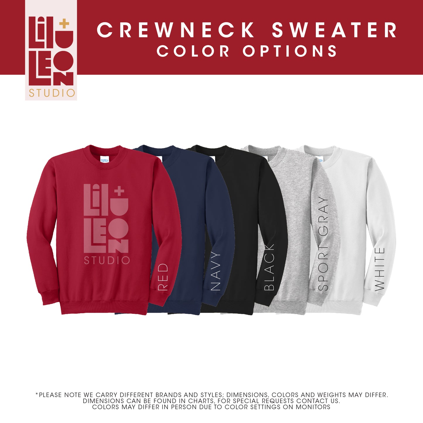Anniversary Crewneck Block Font