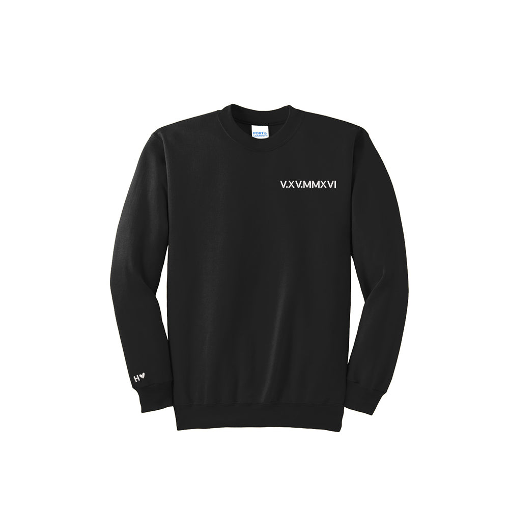 anniversary crewneck, personalized sweatshirt, couples gift date night, personalized
