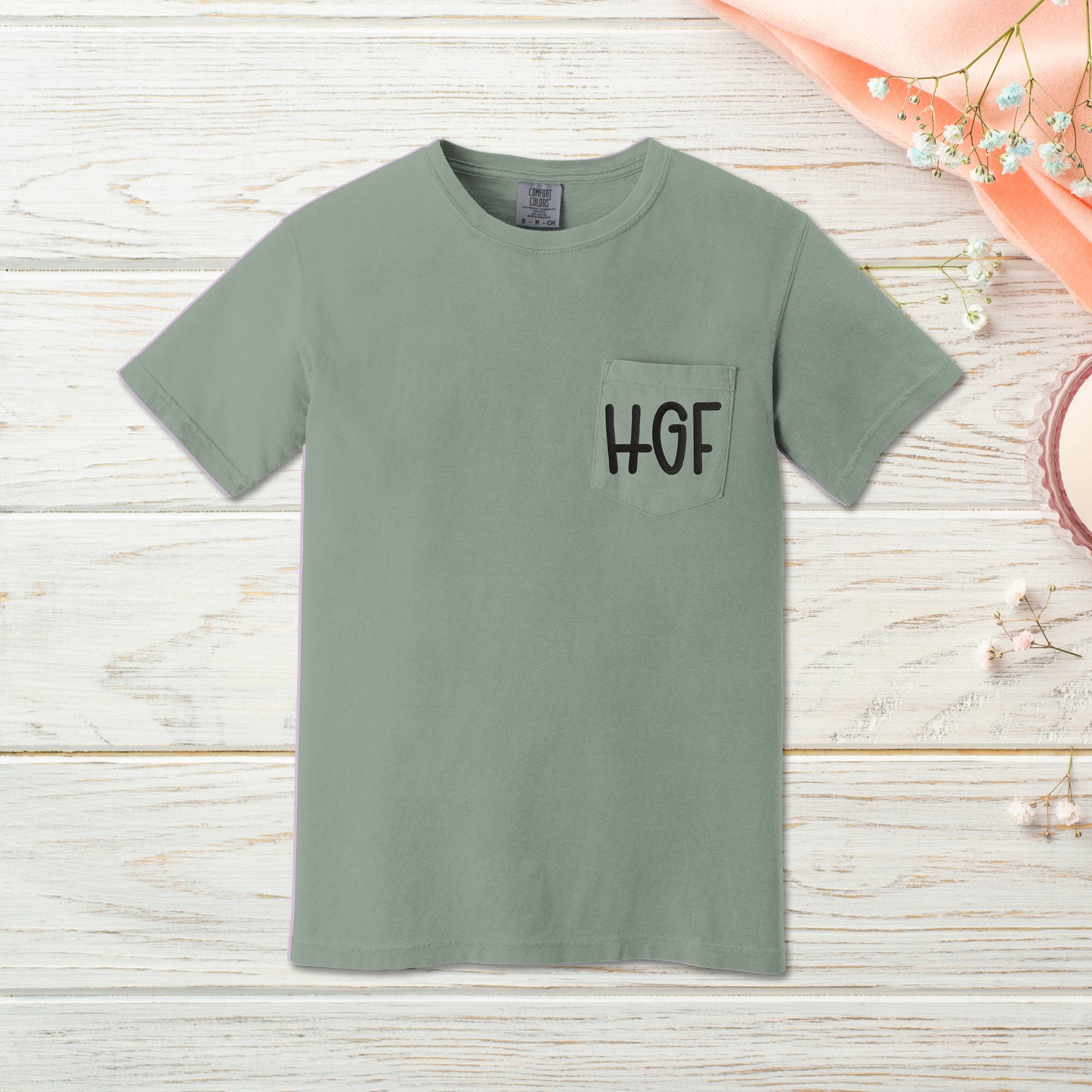 Monogram Comfort Colors Pocket Tee