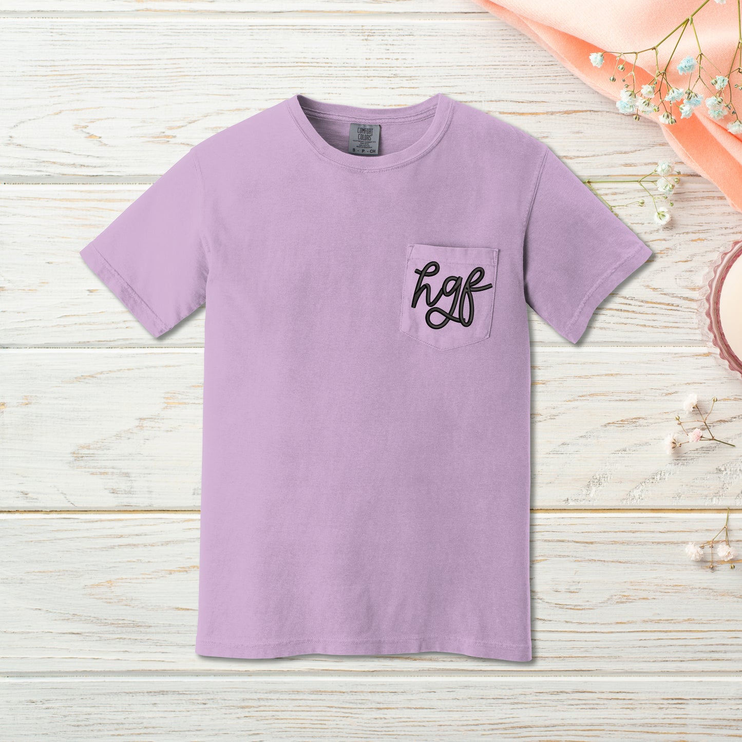 Monogram Comfort Colors Pocket Tee