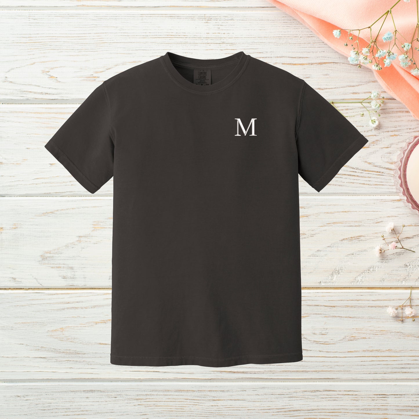 Single Initial Comfort Colors Tee