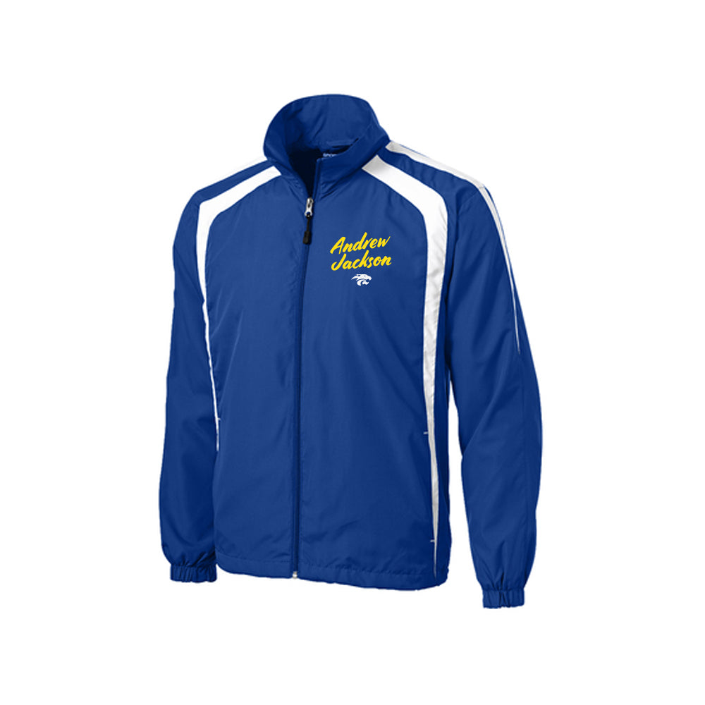 Colorblock Raglan Jacket - Windbreaker Embroidered