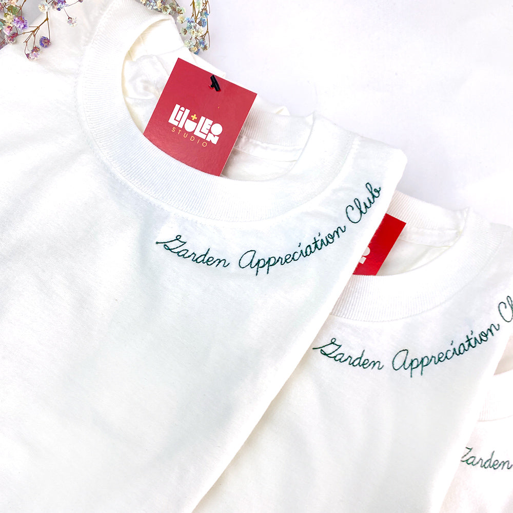 Thin Script Embroidered Shirt