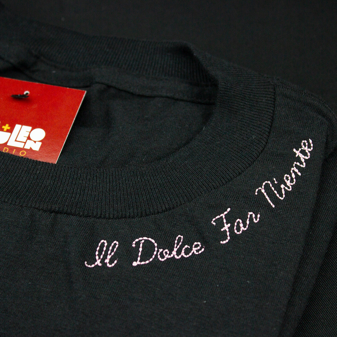 Thin Script Embroidered Shirt