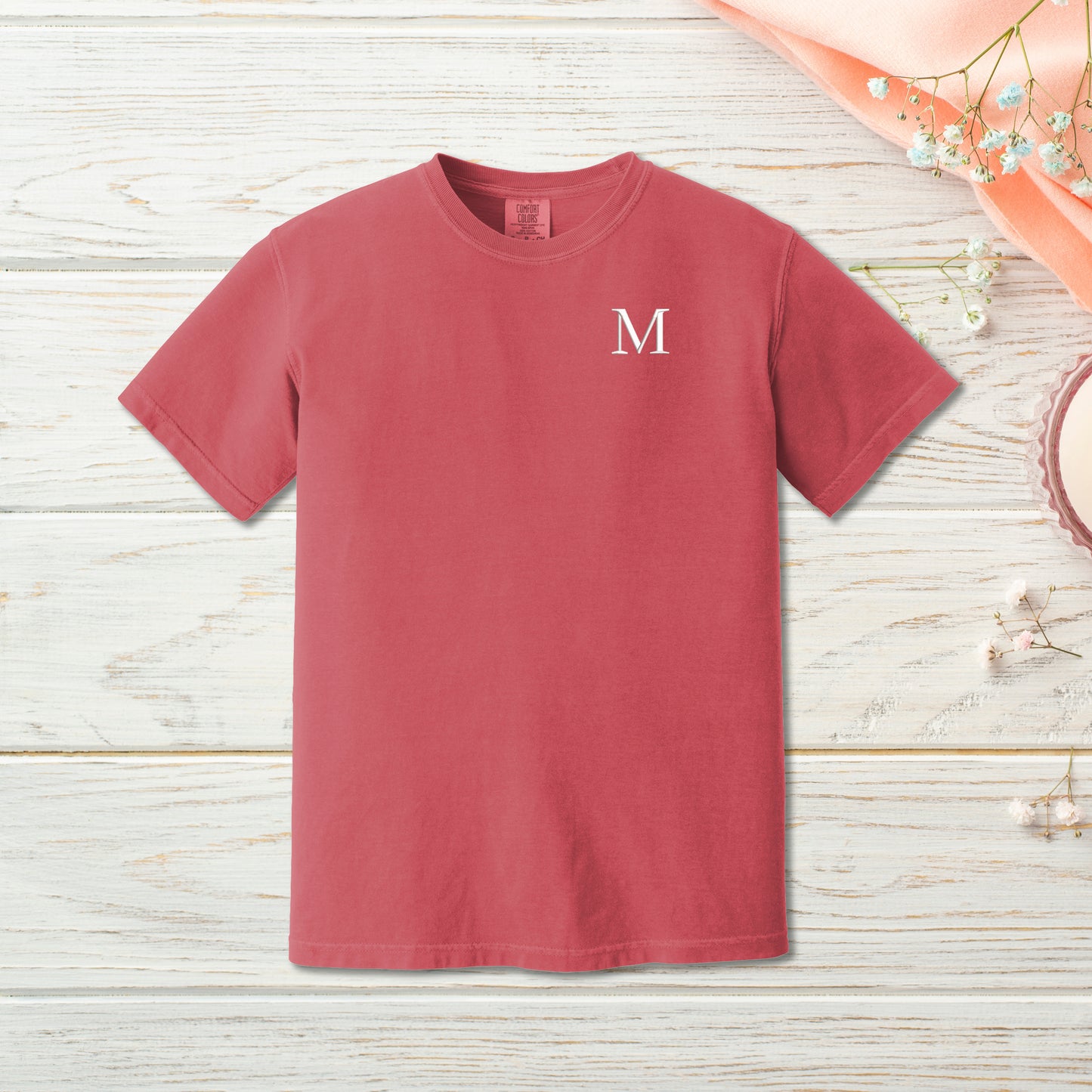 Single Initial Comfort Colors Tee