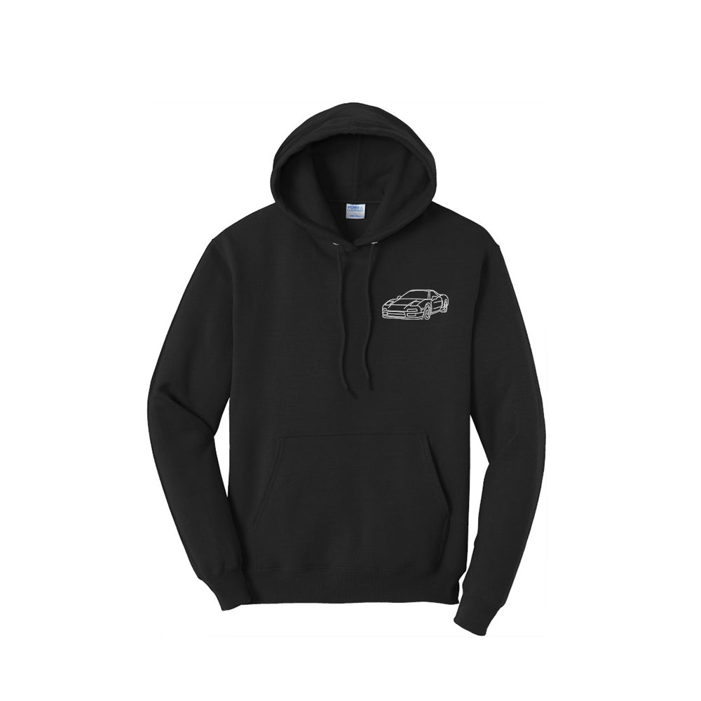 Small Outline Car Sweater with Hood